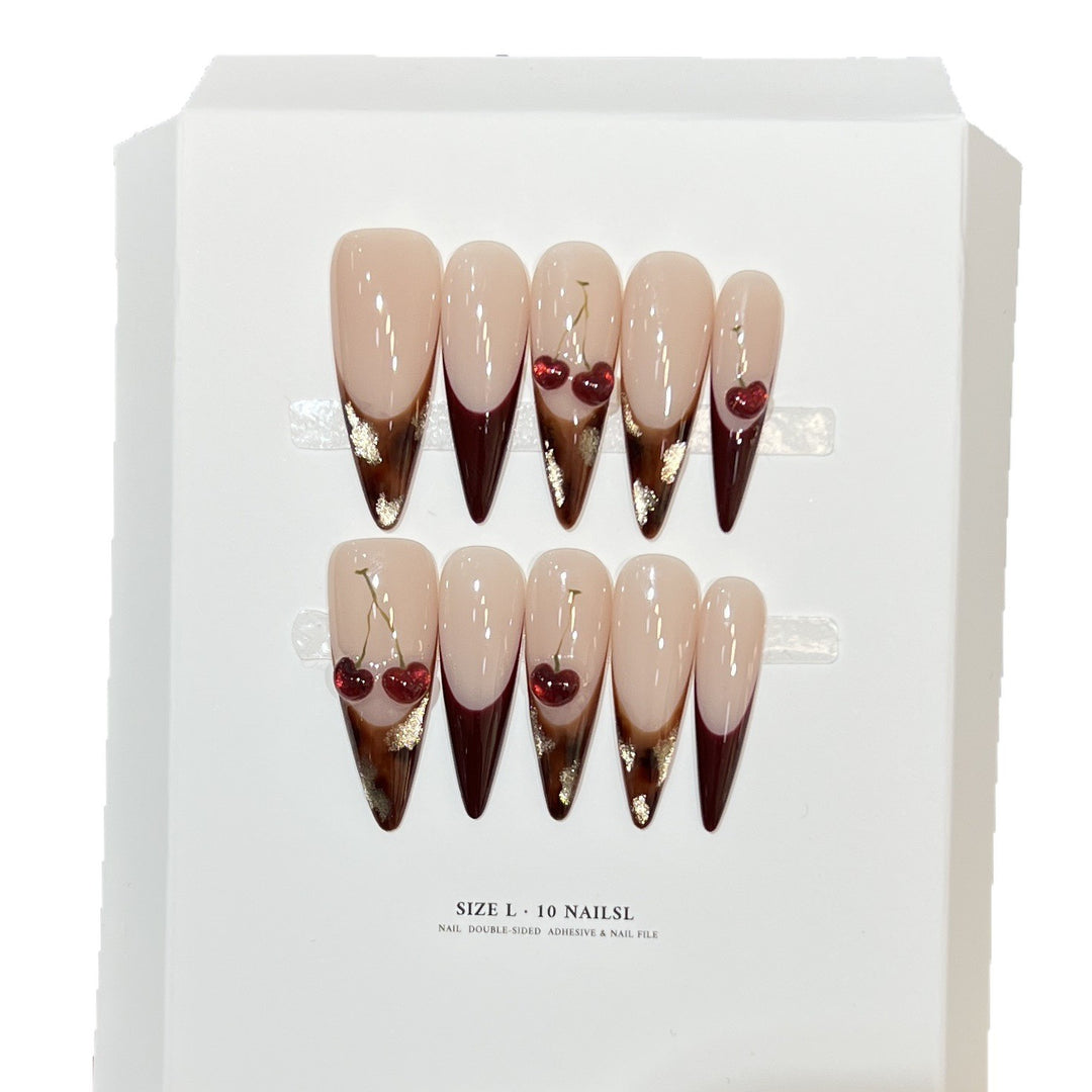 Artistic Floral Design Stiletto Press-On Nail Set Kalsten