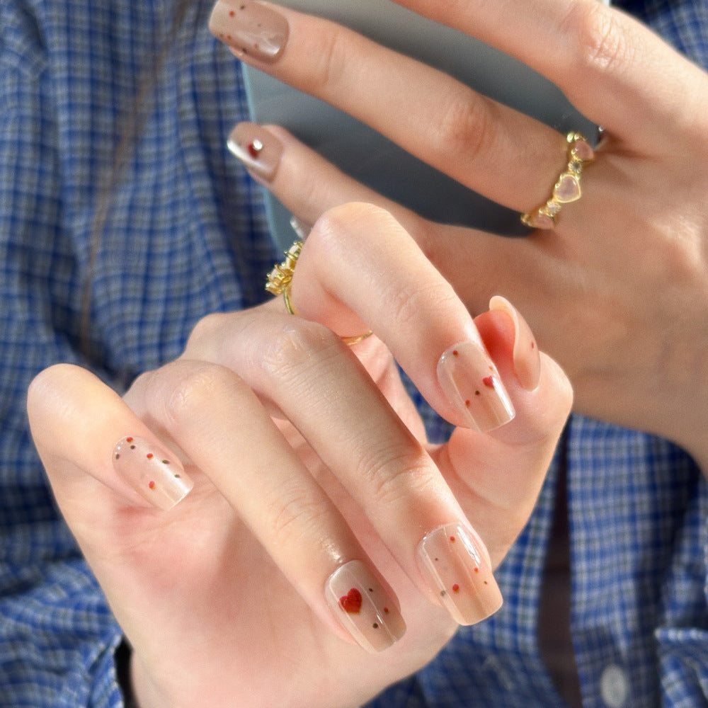 Artistic Press-On Nail Set with Unique Leopard Design Kalsten
