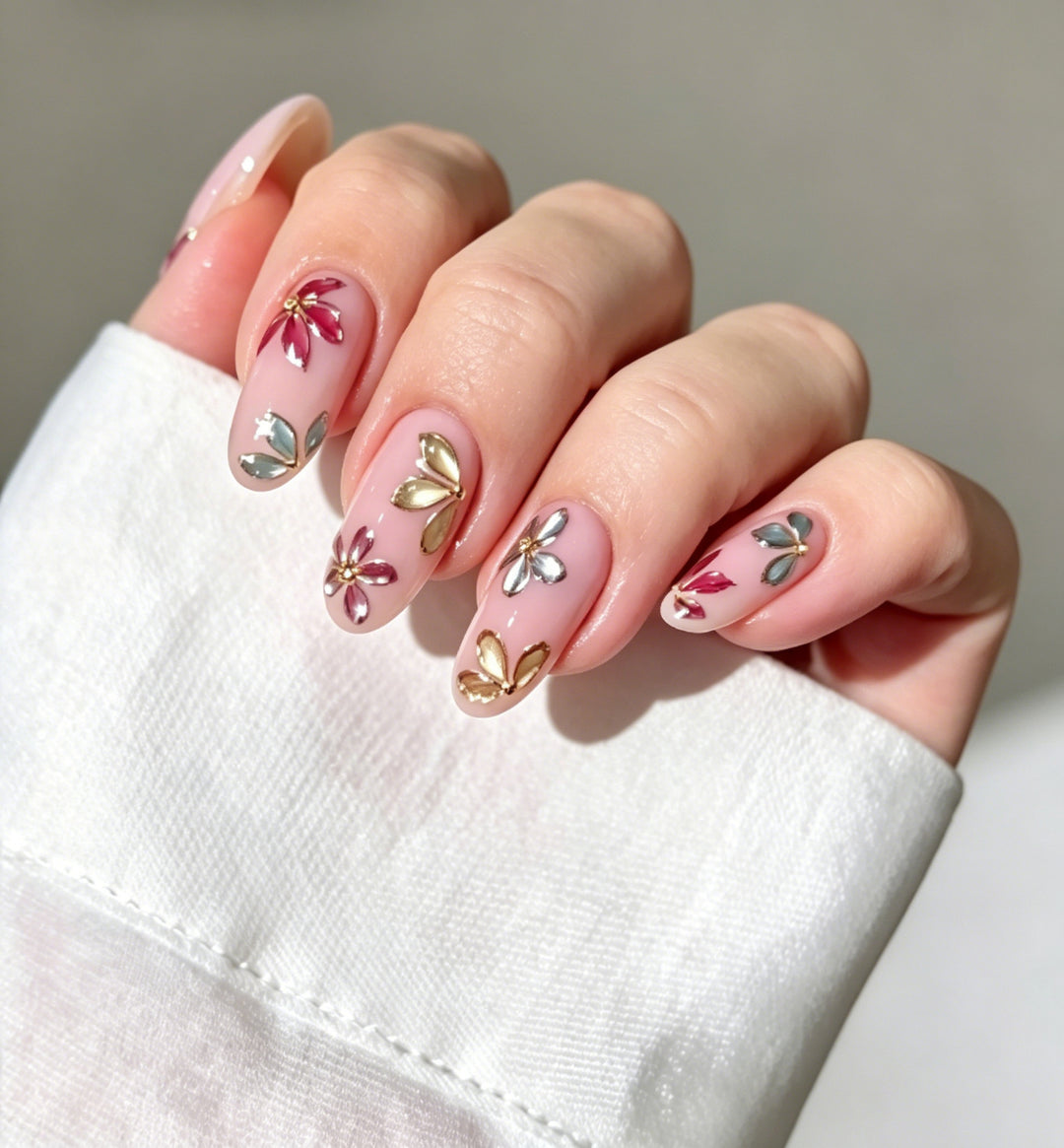 Floral Decorative Nail Enhancements Kalsten