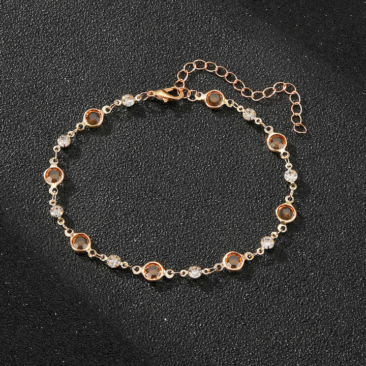 Elegant Rhinestone Chain Anklet Kalsten