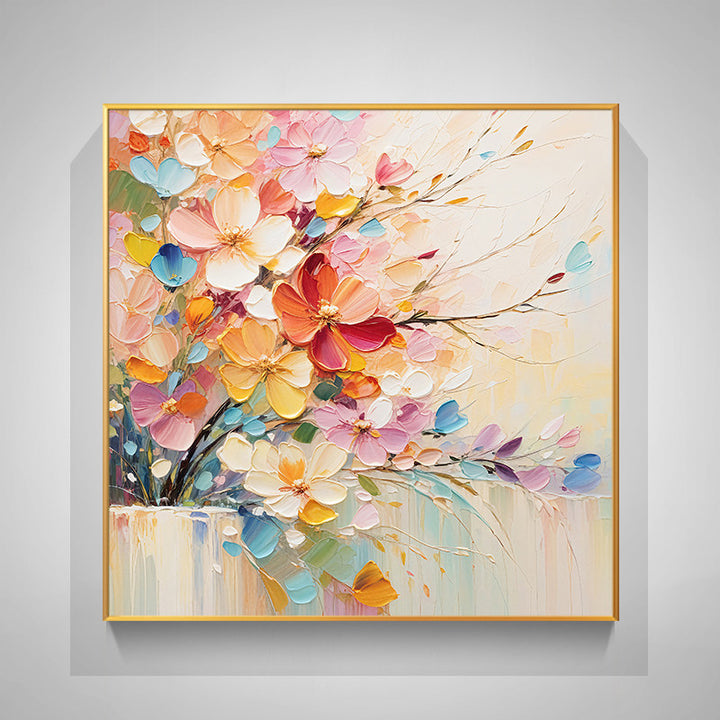 Floral Textured Canvas Art