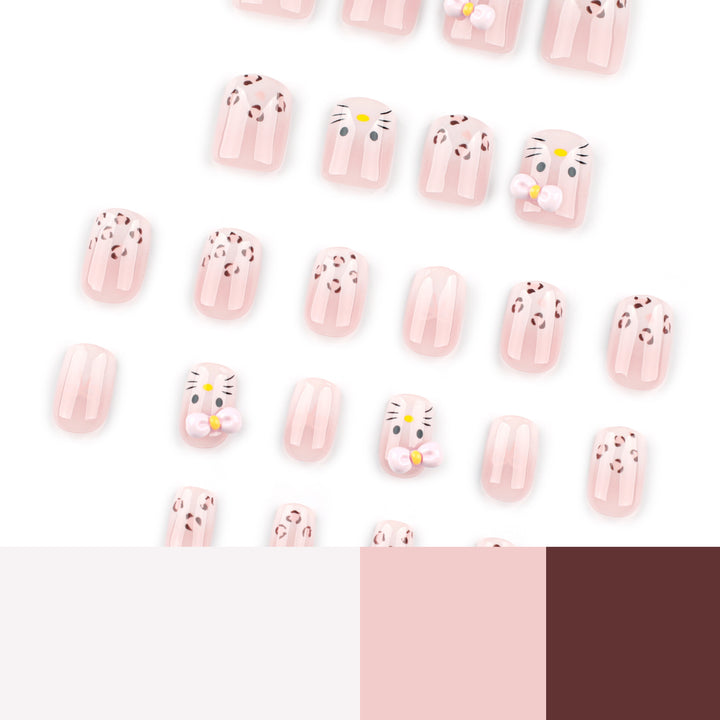 Artificial nail art with cute animal motifs Kalsten