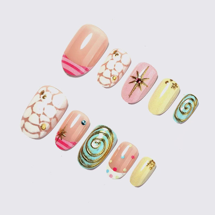 Trendy Decorative Press-On Nail Art Set Kalsten