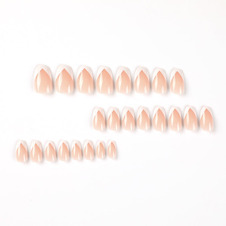 Elegant Artificial Nails with French Tip Kalsten