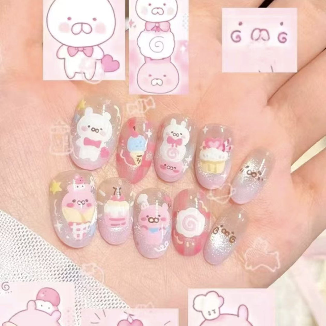 Creative Cartoon Press-On Nail Art Kalsten