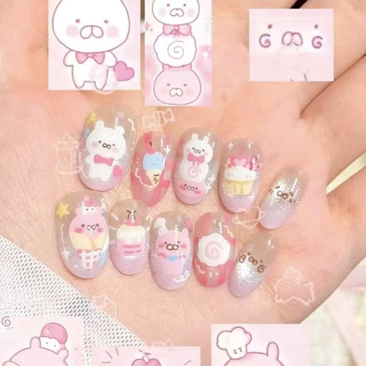 Creative Cartoon Press-On Nail Art Kalsten