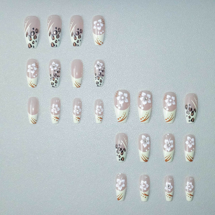 Artistic Floral and Animal Print Nail Art Set