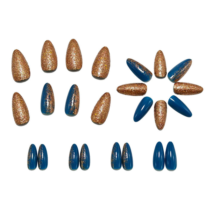 Glamorous artificial nails with sparkling accents Kalsten