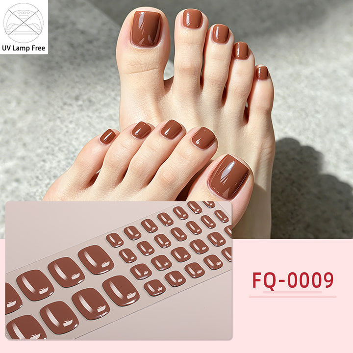 UV-Free Glossy Press-On Nail Wraps