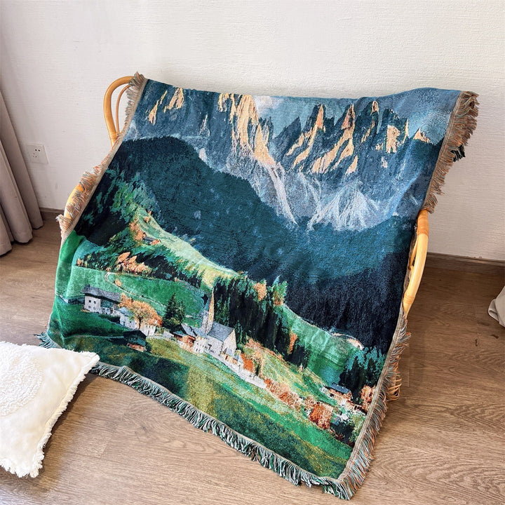 Artistic Handwoven Throw Blanket