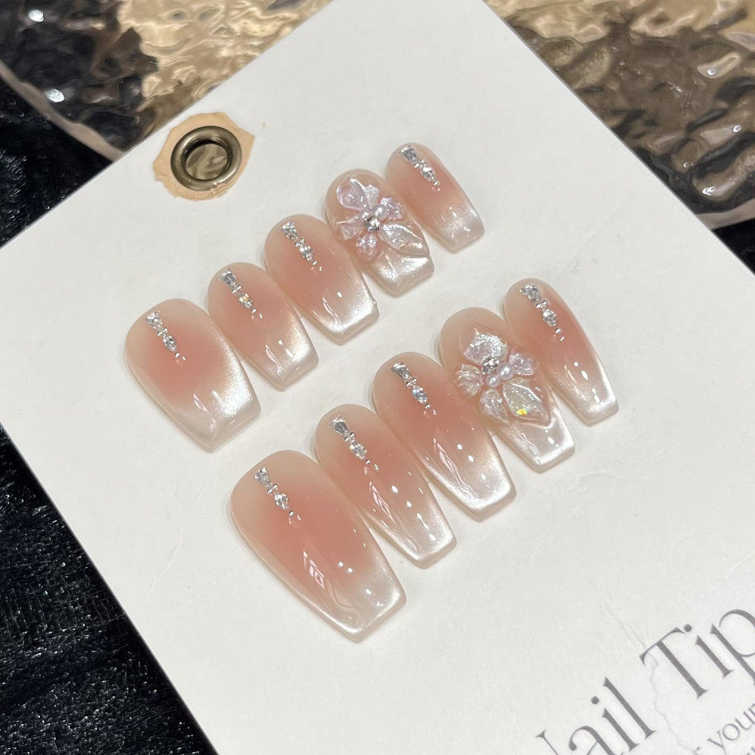 Artificial Nail Set with Romantic Design Kalsten