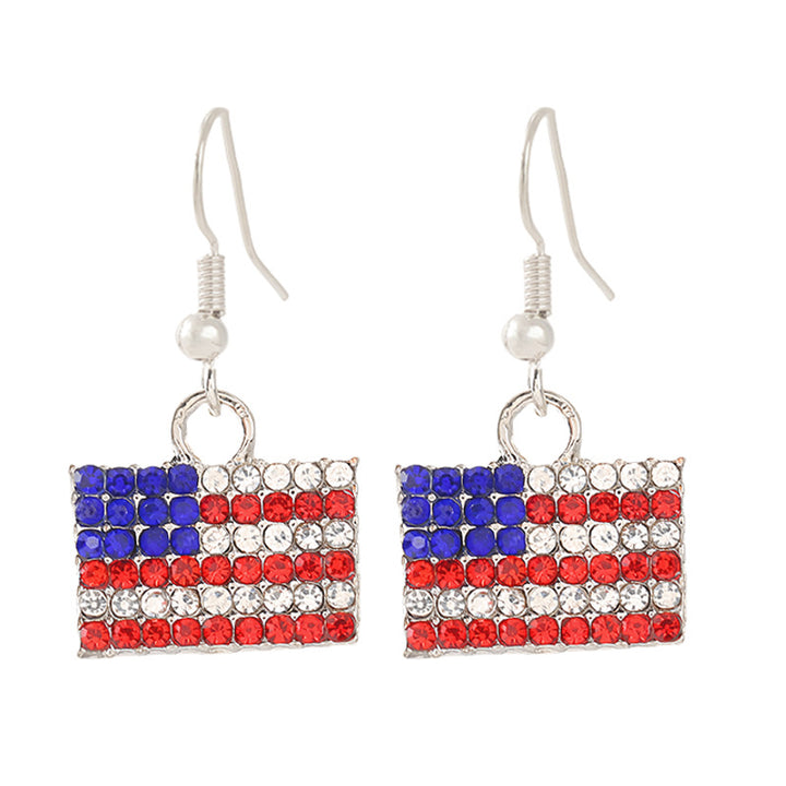 Women's nan patriotic horseshoe enamel dangle earrings with star-accented design and fishhook findings Kalsten