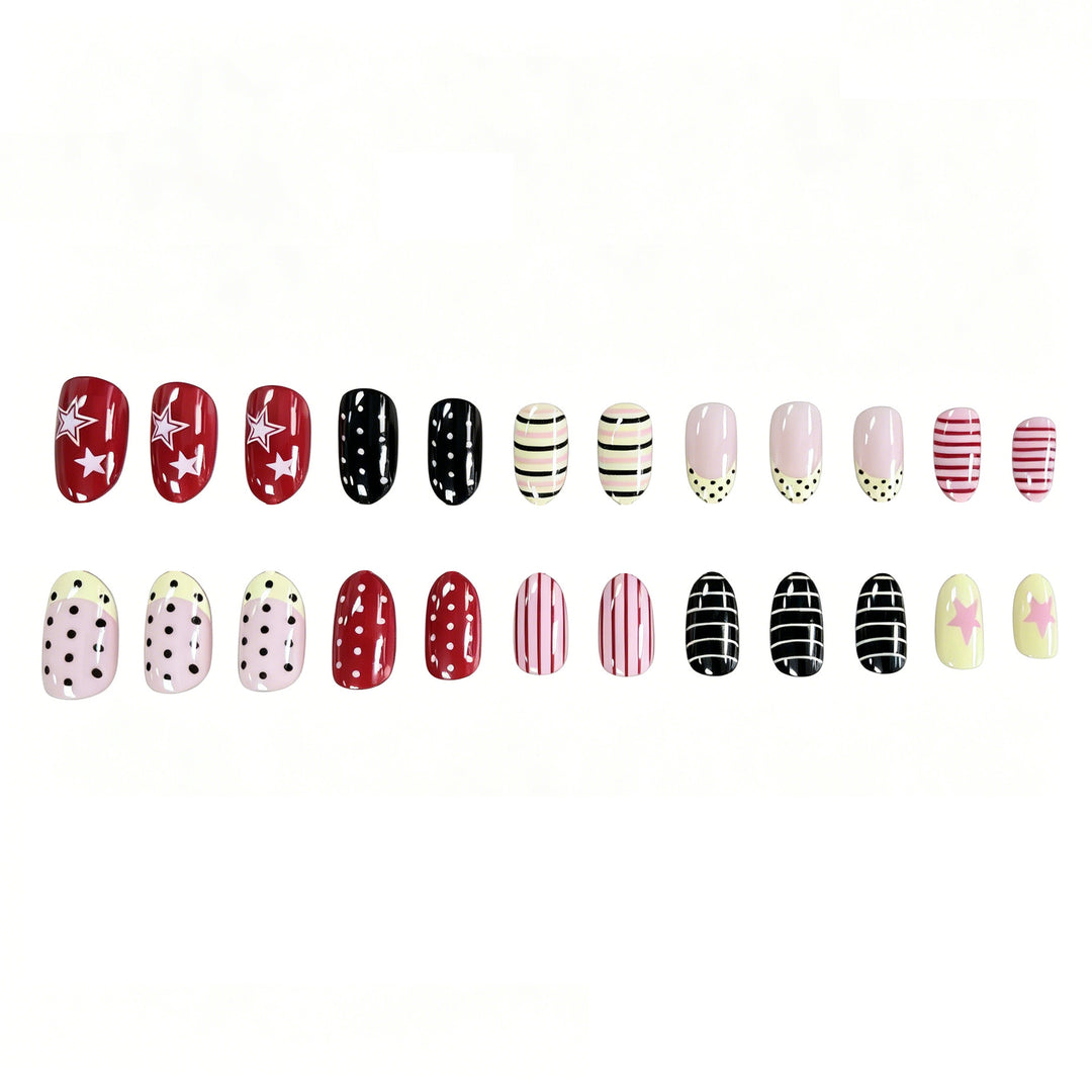Artistic Multi-Pattern Nail Art Kalsten