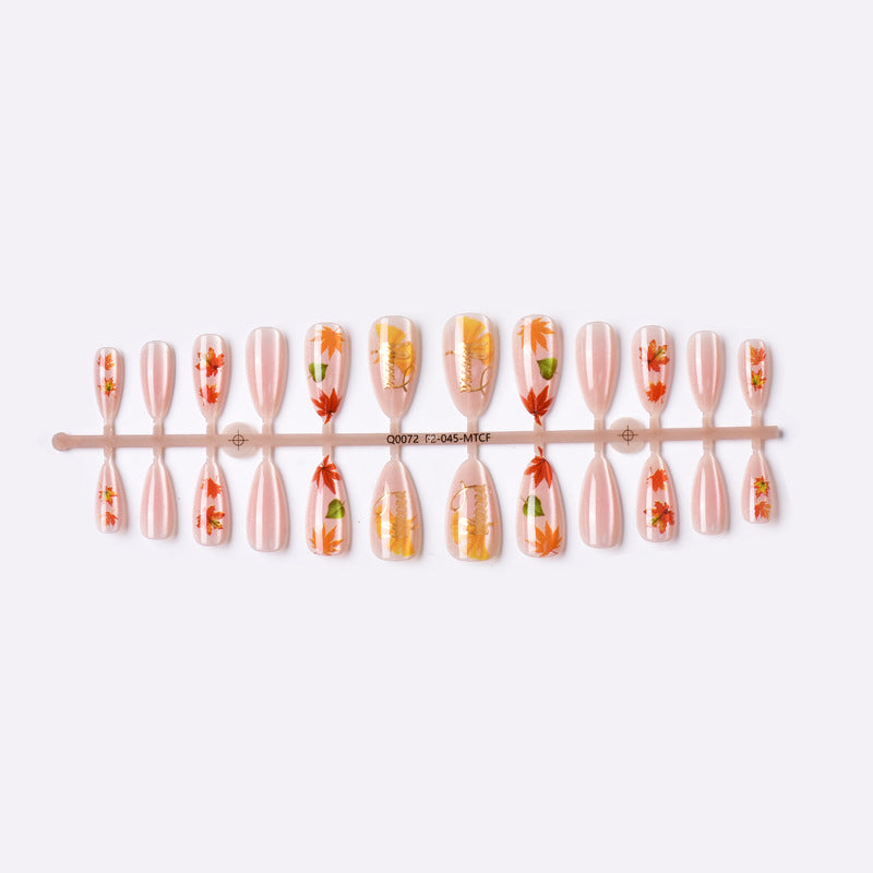 Autumn Leaf-Inspired Press-On Nail Set