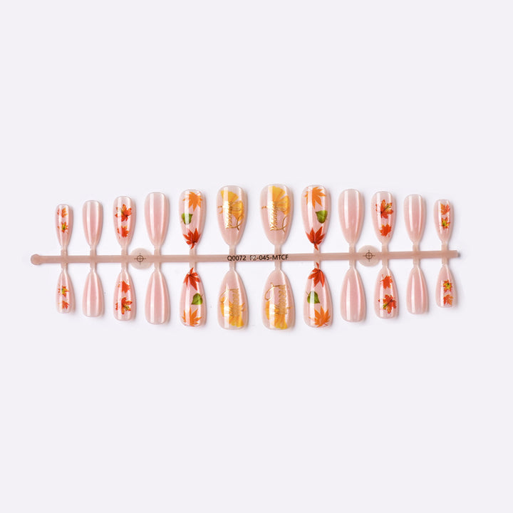 Autumn Leaf-Inspired Press-On Nail Set