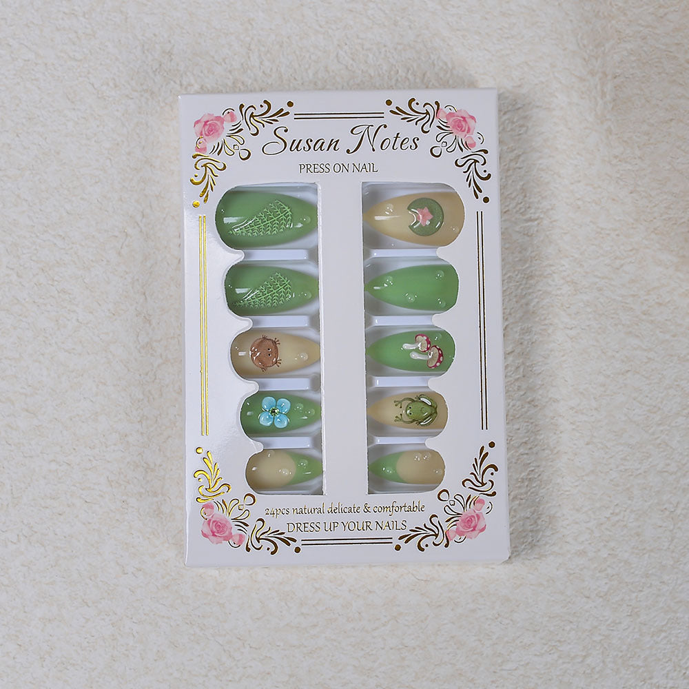 Nature-Themed Artistic Press-On Nails Kalsten