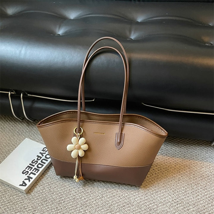 Structured Leather Tote Bag
