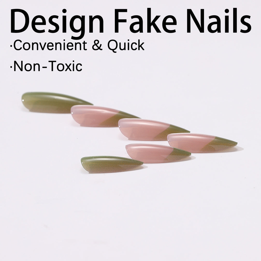Acrylic nail set with glamorous claw cut and sparkling accents Kalsten