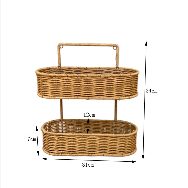 Multi-Tiered Wicker Storage Organizer Kalsten