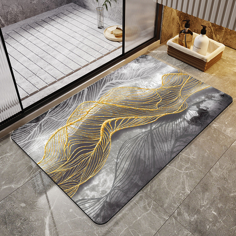 Floral Art Bathroom Mat Kalsten