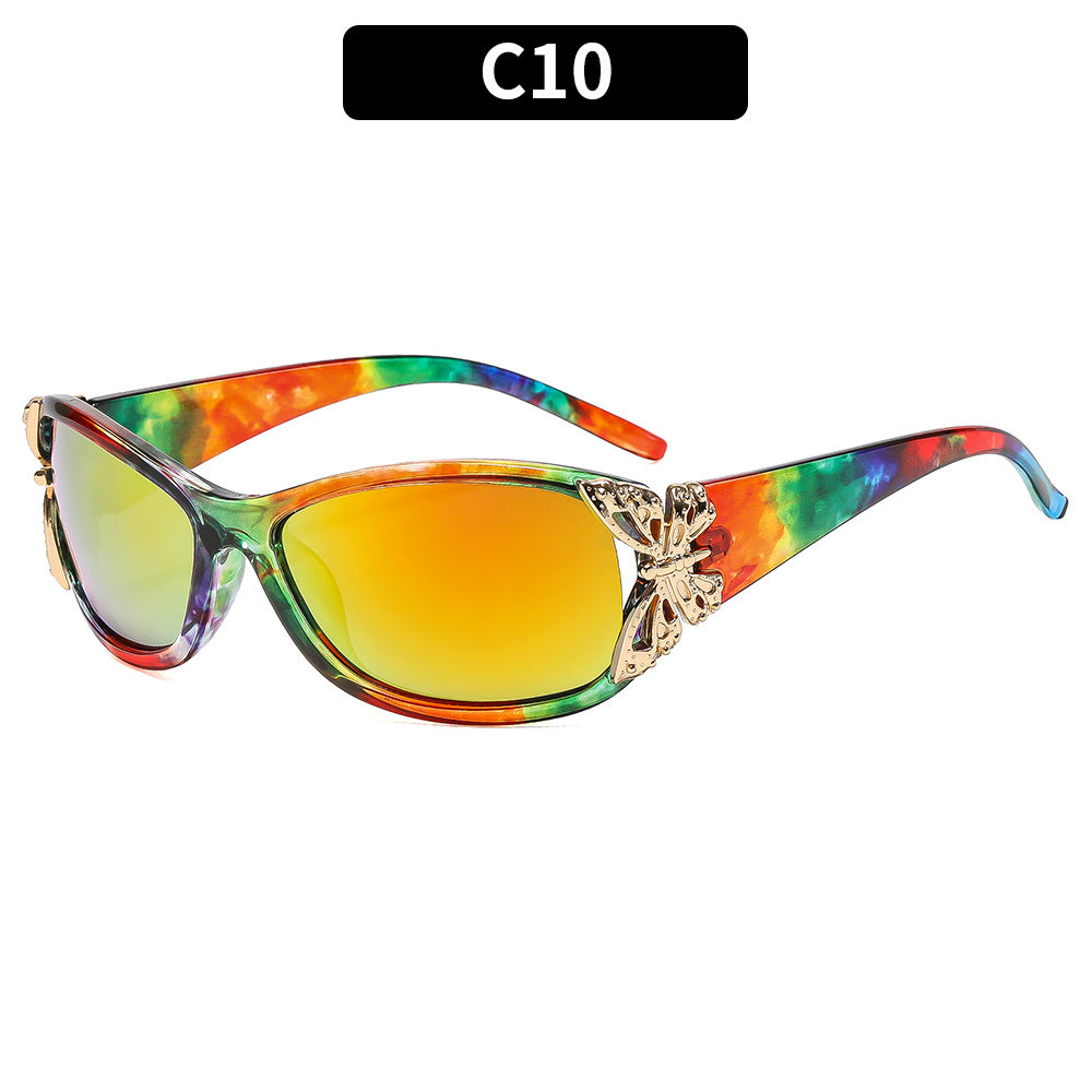 Butterfly-Accent Cat-Eye Sunglasses