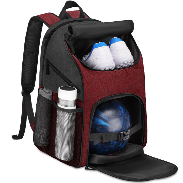 Unisex Sporty Backpack with special compartments for shoes and bowling ball Kalsten