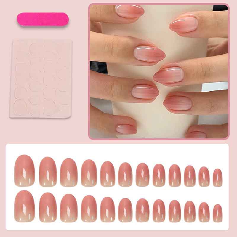 Acrylic nail set with elegant French-style design Kalsten