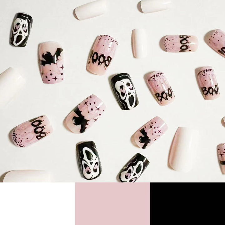 Halloween Fake Nail Set with Creative Scary Motifs Kalsten