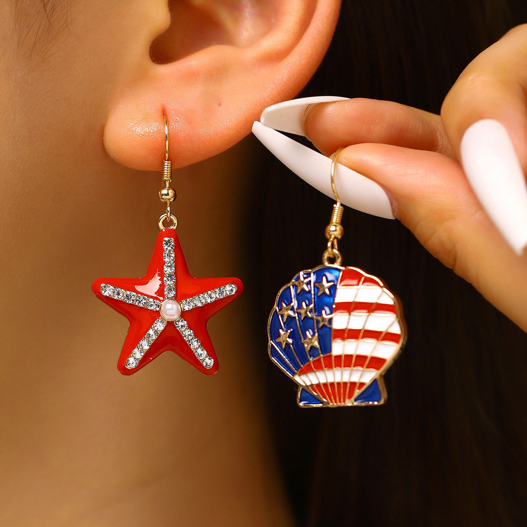 Women's unusual star-rose acrylic earrings with feather-light wearing comfort and fishhook closure Kalsten