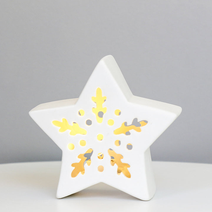 Star-Shaped Decorative Ceramic Candle Holder Kalsten