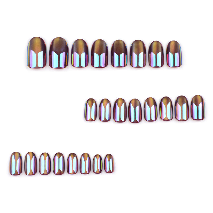 Shiny nail art with holographic effect Kalsten