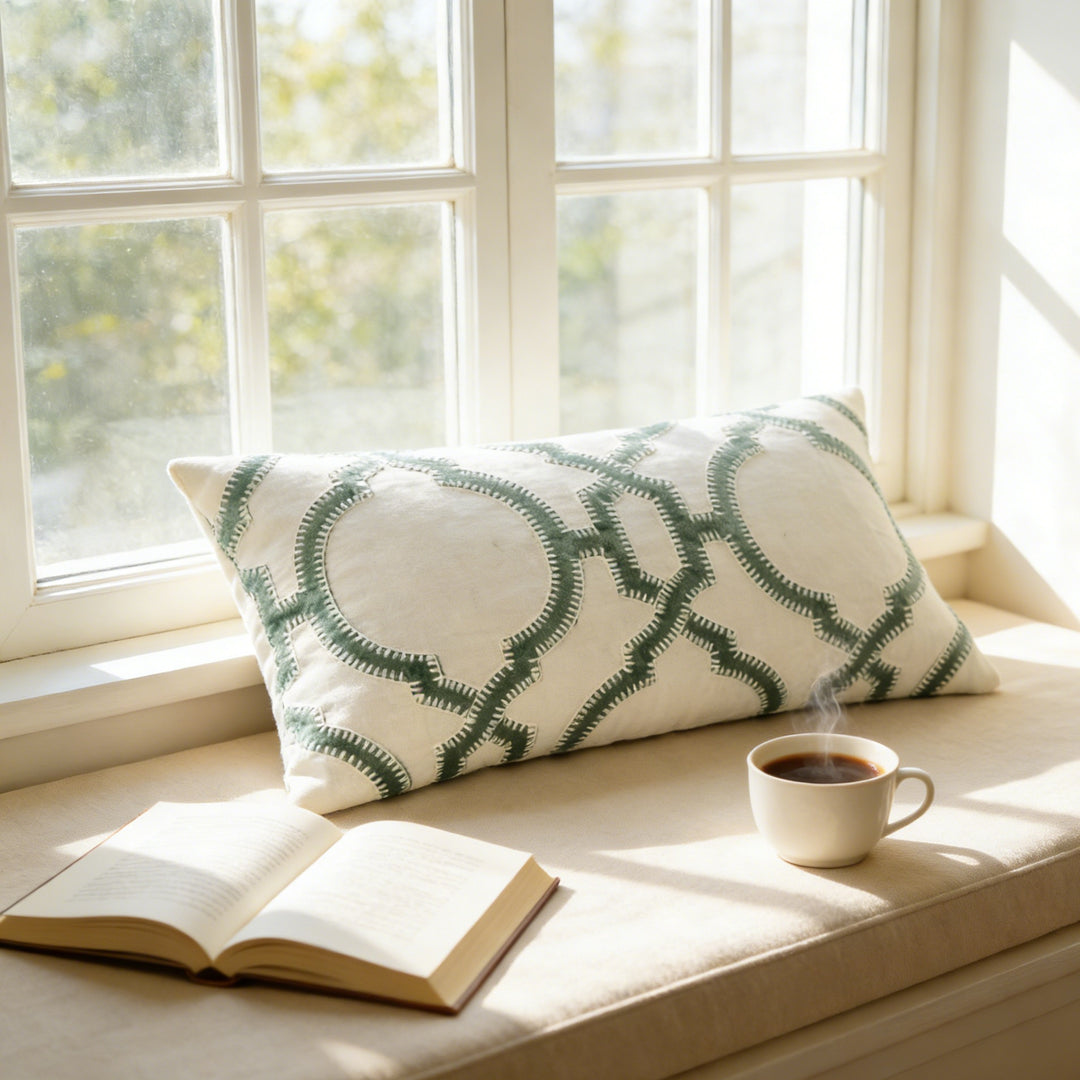 Geometric Pattern Accent Pillow