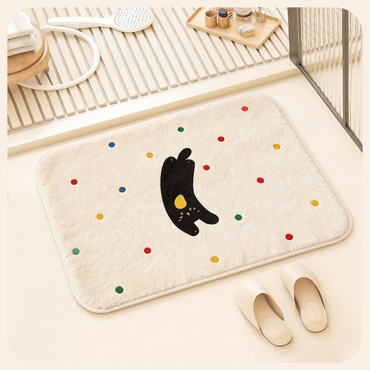 Decorative Cat-Themed Bathroom Mat