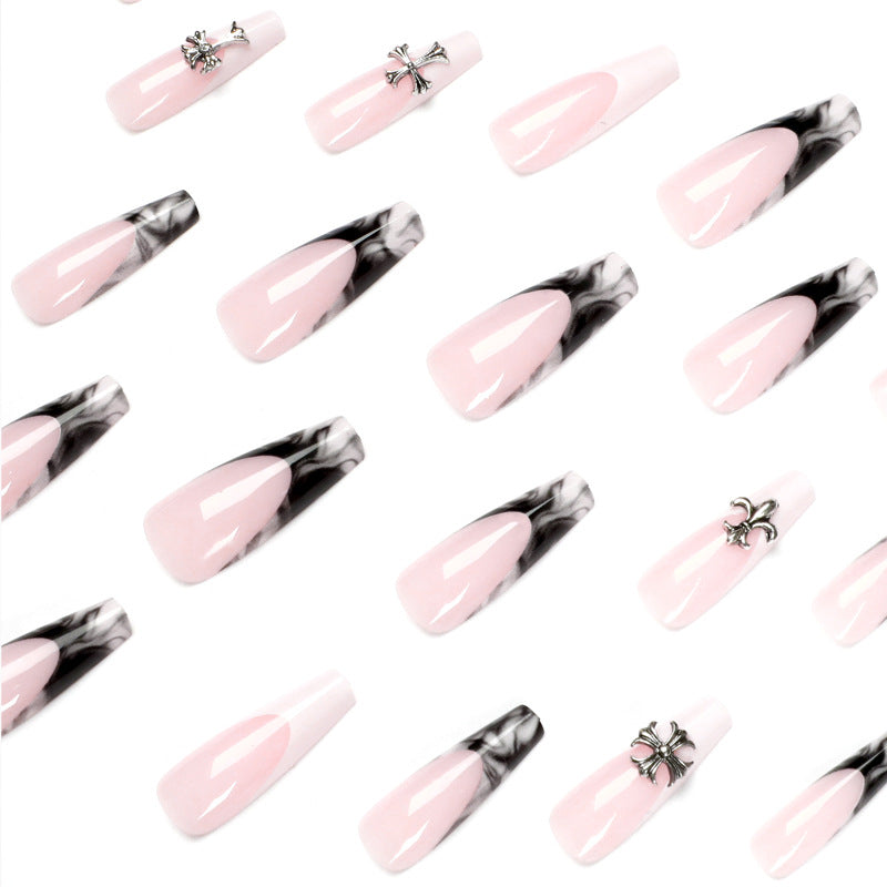 Exquisite artificial nails with textured designs and jewelry accents Kalsten
