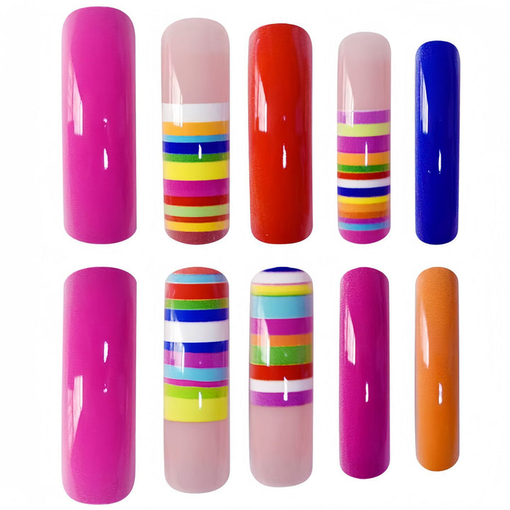 Creative Multi-Color Nail Art Extensions Kalsten