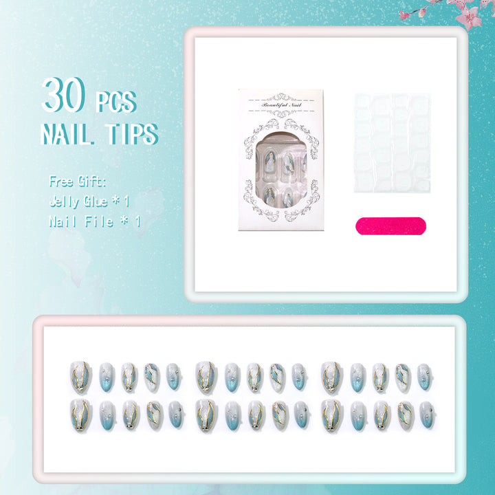 Premium Glitter Ombre Press-On Nails