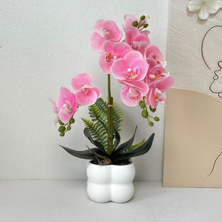 Premium Lifelike Orchid Plant Arrangement