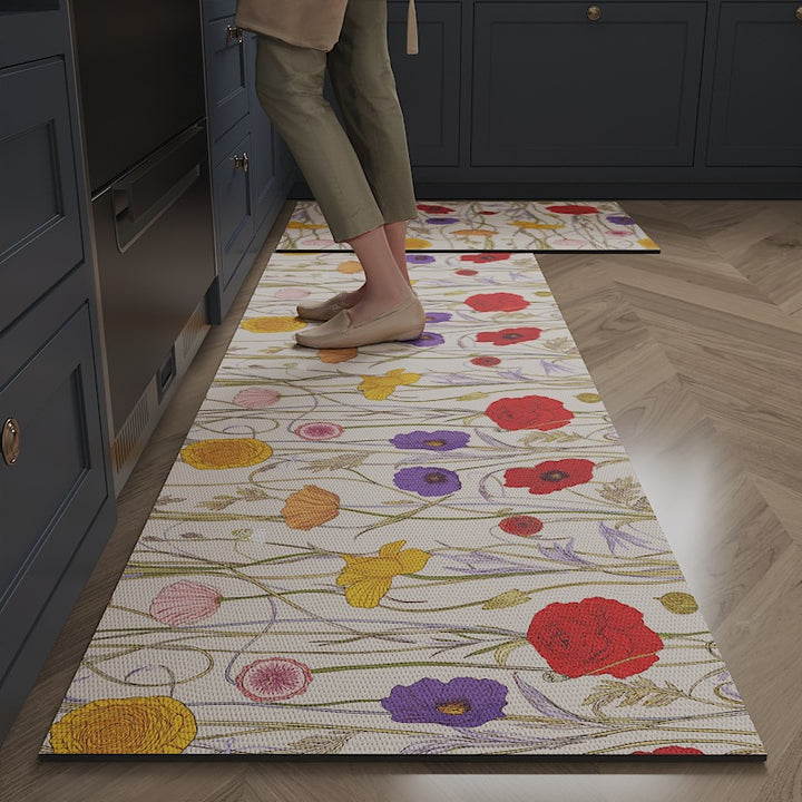 Floral Design Kitchen Comfort Mat