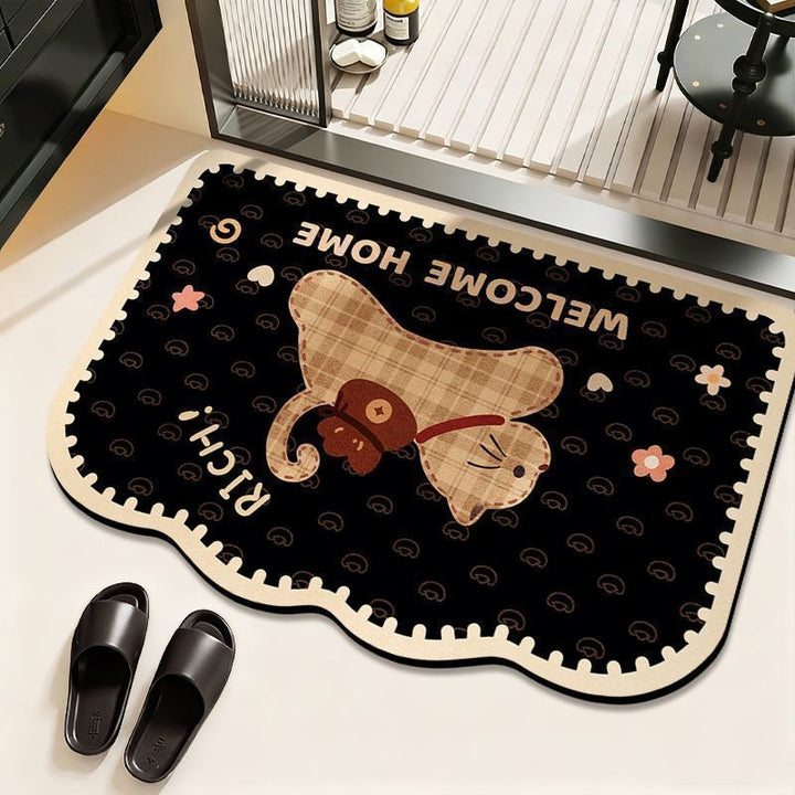 Cat-Themed Decorative Shower Mat