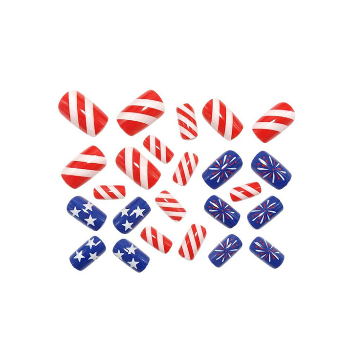 Creative artificial nails in patriotic designs Kalsten