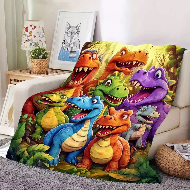 Cartoon Dinosaur Themed Wall Tapestry