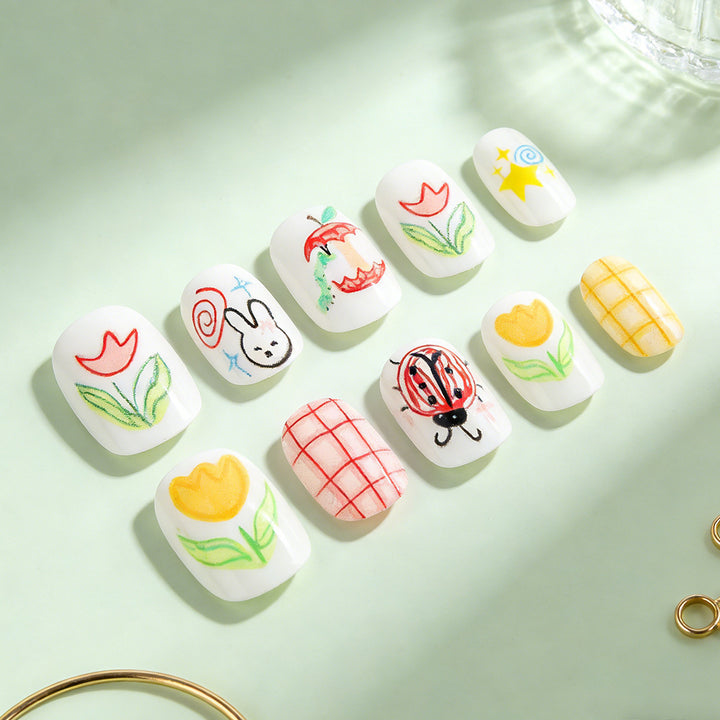 Artistic Illustrated Nail Art Wraps Kalsten