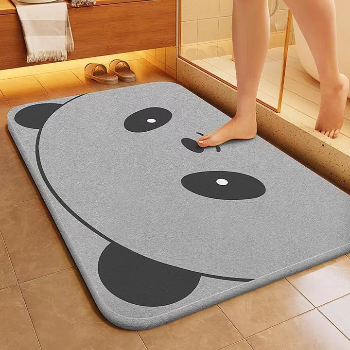 Cute Panda-Themed Plush Bath Mat