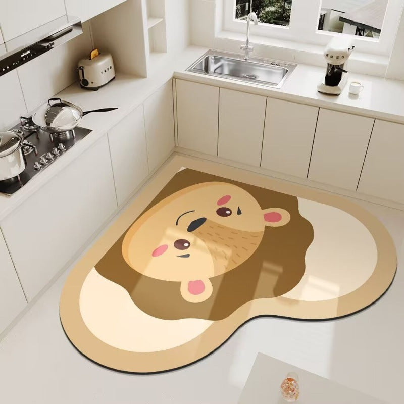 Cute Panda Themed Kitchen Floor Mat Kalsten