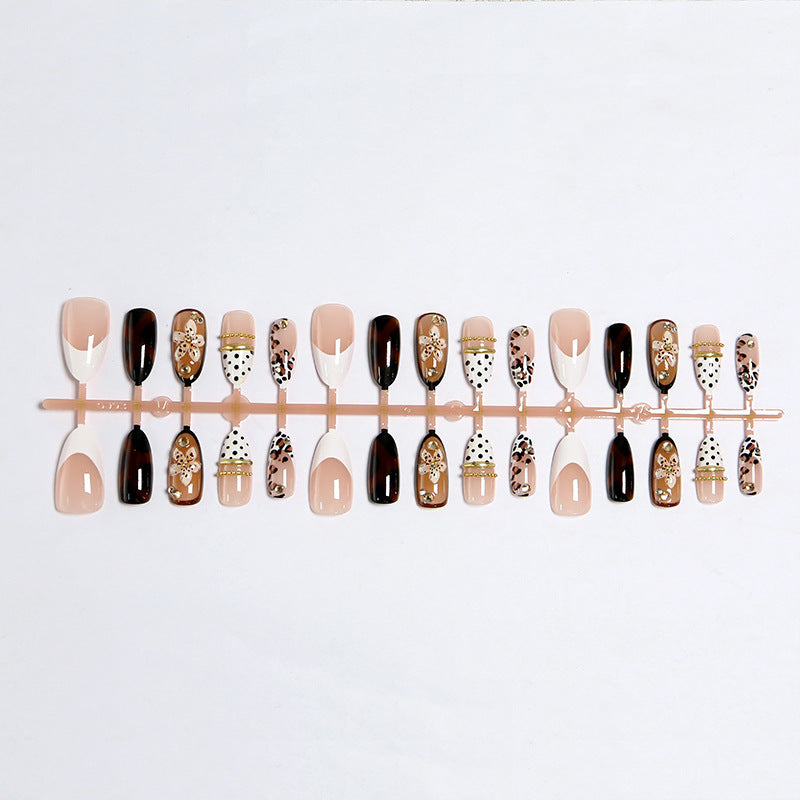 Artificial Nail Set with Floral and Glamorous Design Kalsten