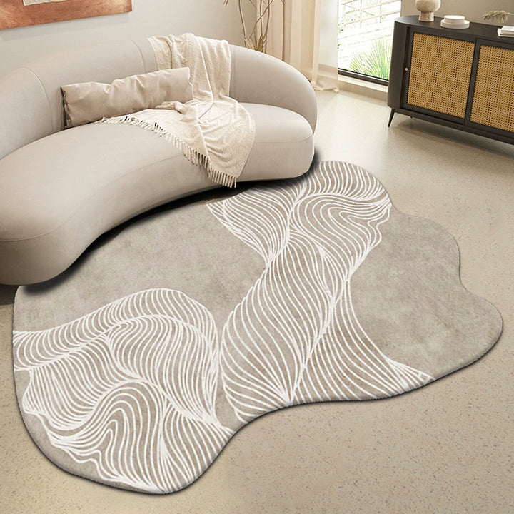 Abstract Wave Design Area Rug