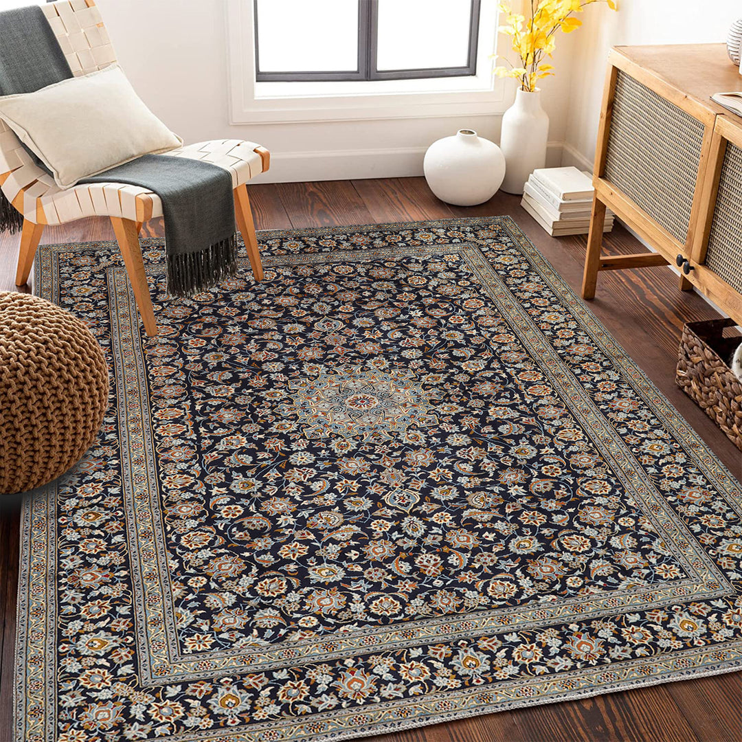 Vintage-inspired Floral Carpet