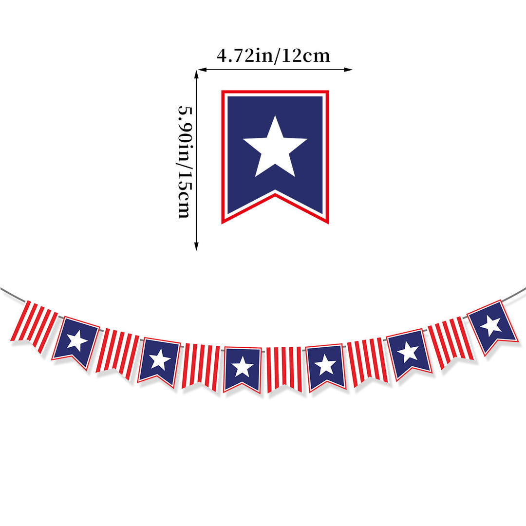 Unisex decorative garland with star motif and sturdy cardboard Kalsten