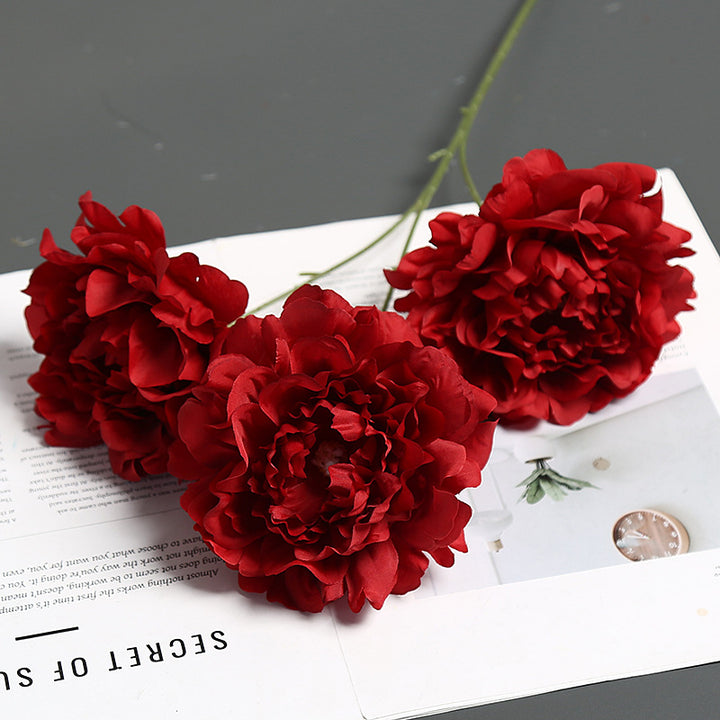 Premium Fabric Peony Flower Stem