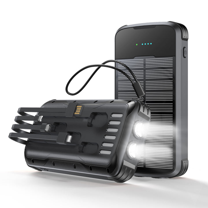 Multifunctional Solar Power Bank with Integrated LED Lamp and Multiple Ports Kalsten